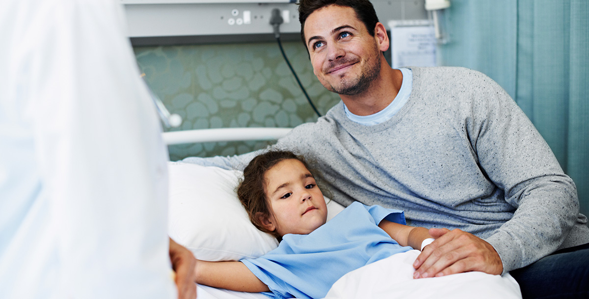 child getting ready to undergo tethered spinal cord release surgery