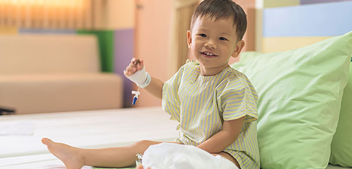 child getting ready to undergo baclofen pump placement with bssny pediatric neurosurgeons